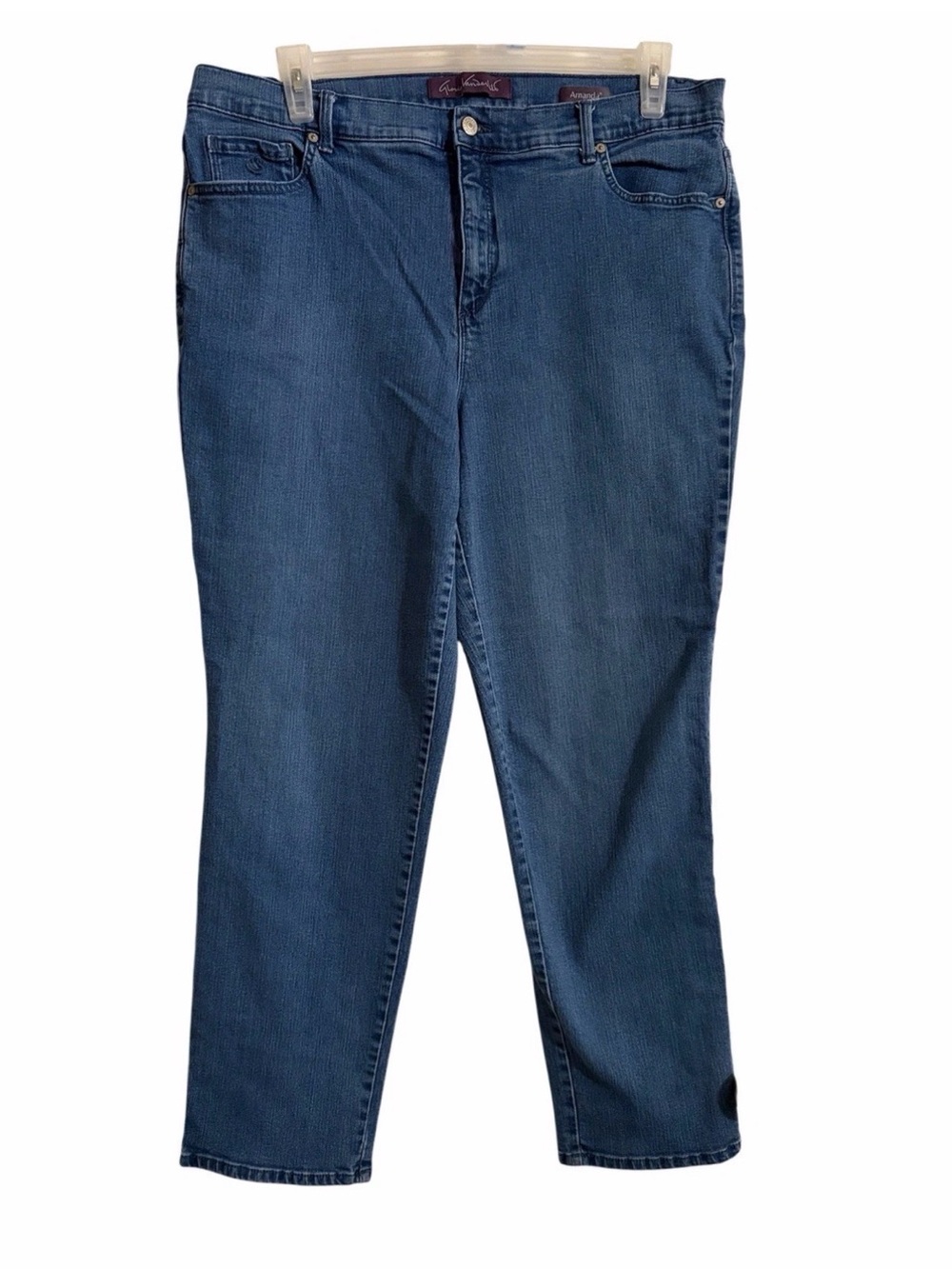 Gloria Vanderbilt Amanda Plus Size 18W Classic Fit Tapered Jeans Medium Wash